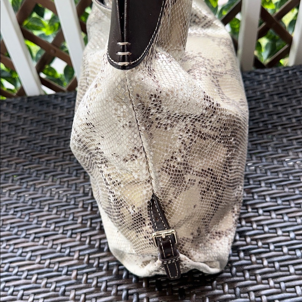 Downey & Bourke Kitney Silver Python Medium Bag - image 4